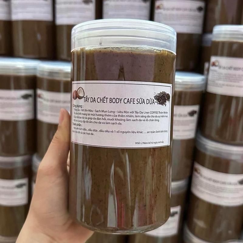 Tẩy Tế Bào Chết Body Cà Phê Sữa Dừa 1kg - Dưỡng Da Body Peel Da Làm Đẹp Da
