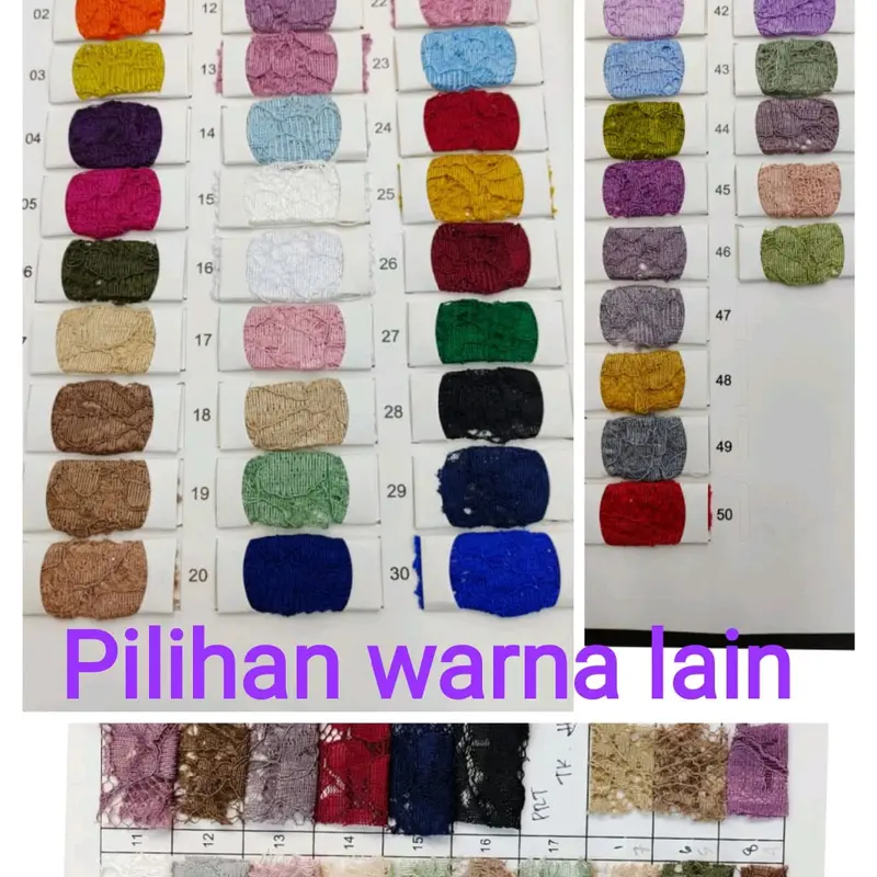 setelan brokat pecah 8 pendek 7/8 Polos 4