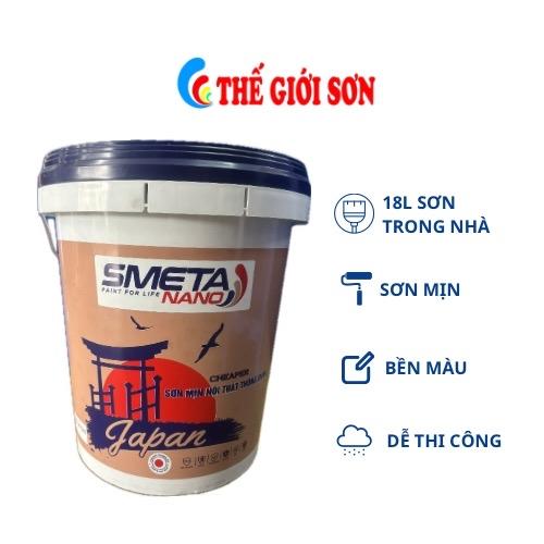 (HÀNG MỚI VỀ) 18L - Sơn trong nhà giá rẻ SMETA Nano - Sơn phủ nội thất, sơn mịn
