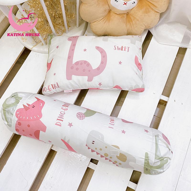 Bộ gối nằm gối ôm cho bé Katina House, gòn lông vũ nhân tạo vải tencel mềm thoáng mát 6