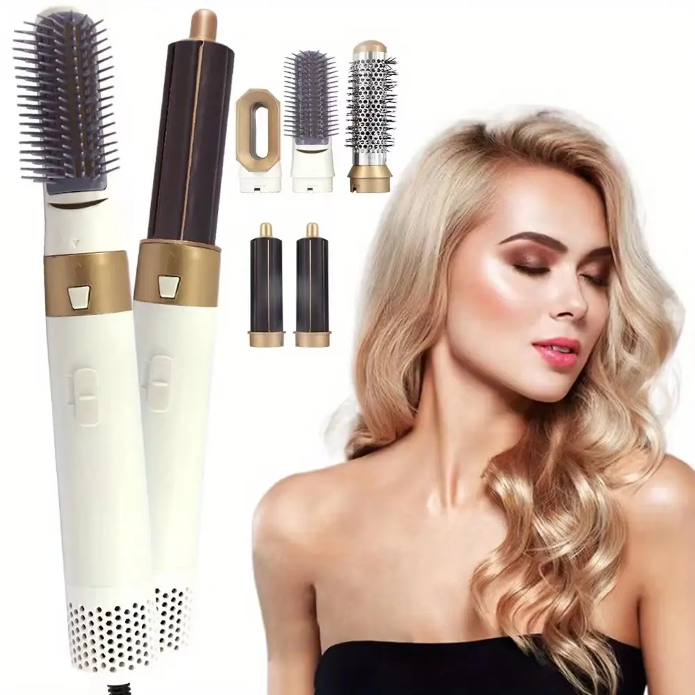 Liangyatingfive-in-one automatic curling iron hair dryer comb straight hair comb hair dryer curling iron hot air comb multi-head multifunctional D23 Comfort
