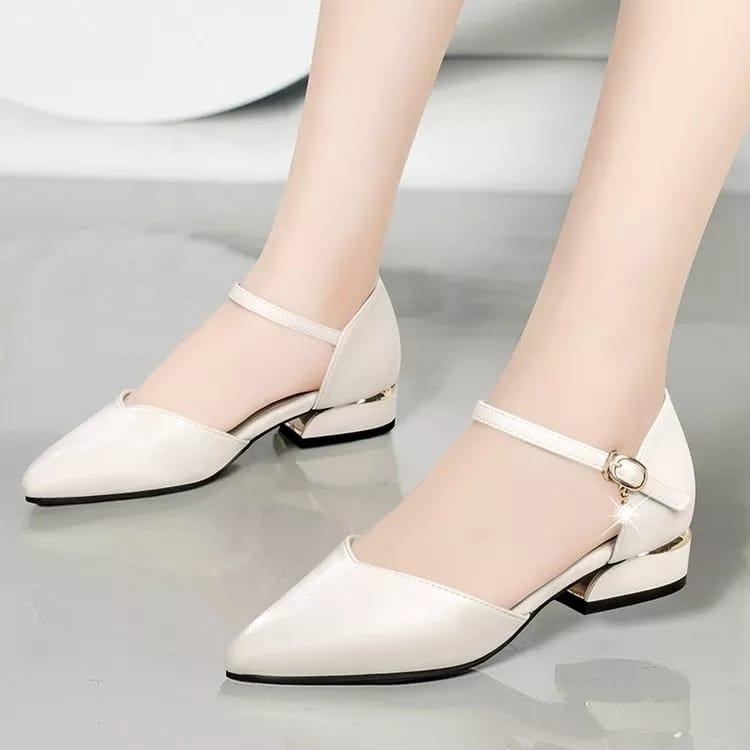 DM SHOES - SANDAL HEELS HAK MULES 3 CM SENDALWISUDA/WEDDING CASUAL SIMPLE PU 112 5
