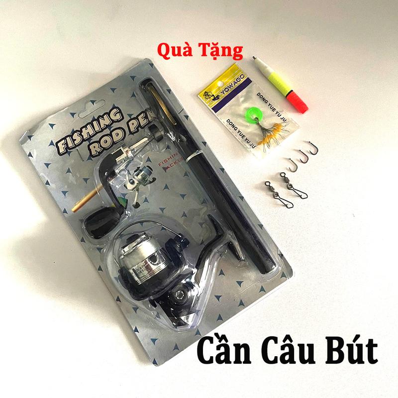 Cần Câu Bút mini - MÁY ĐỨNG - tặng kèm lưỡi phao