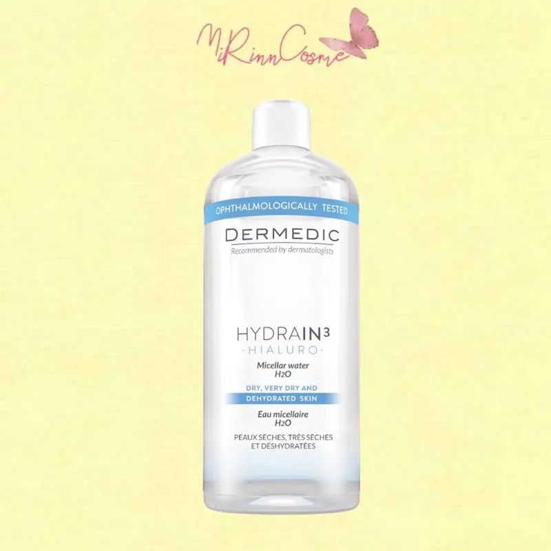 Nước tẩy trang Dermedic Hydrain 3 Hyaluro Micellar Water H2O 500ml 0