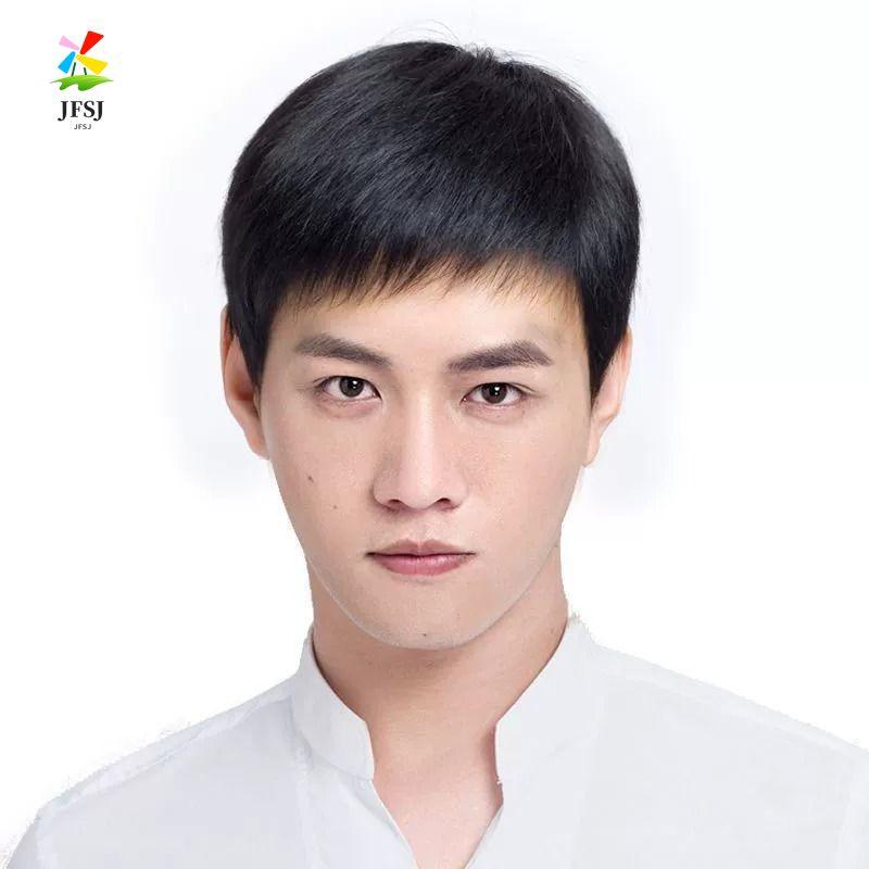 Product Introduction of Wig penutup kepala penuh pria paruh baya dan tua rambut pendek menutupi kepala botak rambut putih botak nyaman wig bernapas alami 5