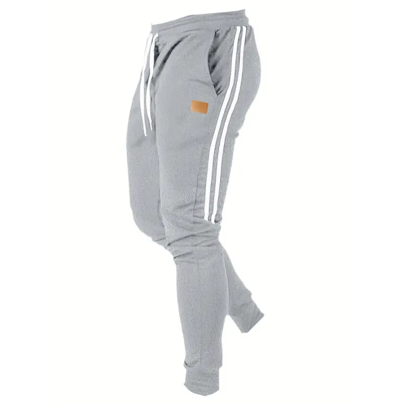 [All-Season Breathable Joggers] Men's Casual Joggers - Breathable Polyester, Solid Color with Pockets, Perfect for All Seasons 1