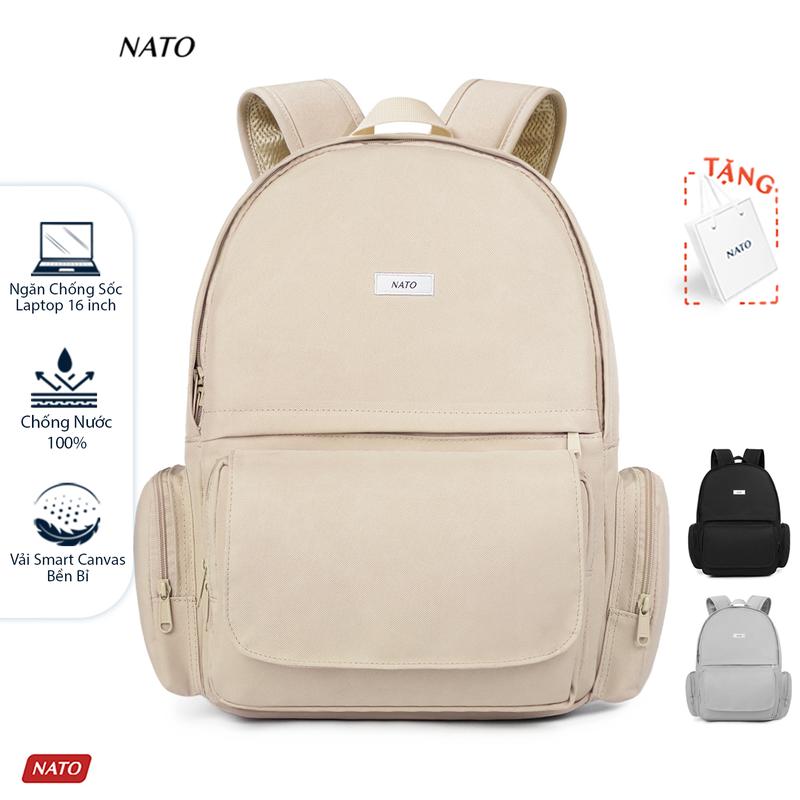 Balo NATO "Cuve - Backpack" Sợi Vải SmartCanvas/Deluxe Ba Lô Đựng Laptop Nam Nữ Đẹp Đi Học Đi Làm Đi Chơi Đen Xanh Đeo Vai Bag Túi