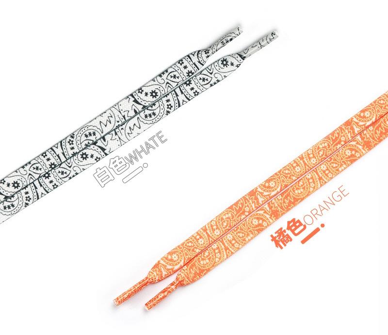 Product Introduction of Compatible AJ1 Air Force One Colorful Trendy Shoelaces for Men and Women Flat AJ4 Creative AF1 Shoelaces Paisley Shoelaces 10