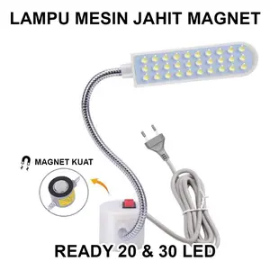 COD Lampu Mesin Jahit LED Magnet Putih Terang 20 30 Titik LED Model Belalai