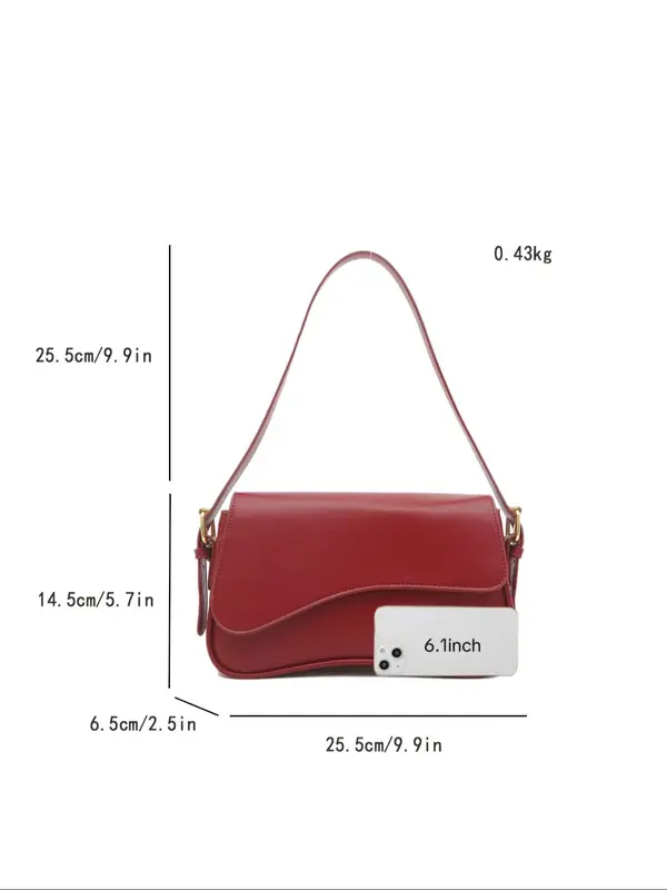 Women's Elegant Minimalist Shoulder Bag, Leather Satchel, Trendy Purses Crossbody Bags, Vintage Flap Underarm Bag, Gifts for Girlfriend, Chic All-match Shoulder Bag for Daily & Work Use, Sling Purse, Everyday Bags, Crossbody Bags, Ladies Purse 8