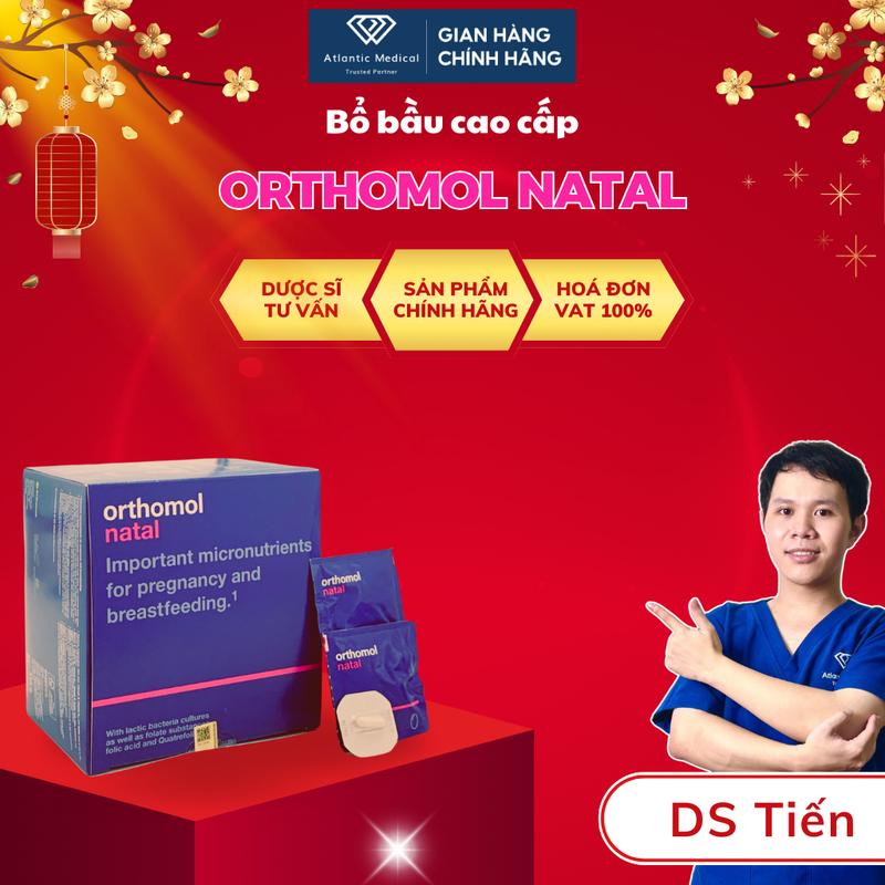 Chính Hãng Bổ Bầu Cao Cấp ORTHOMOL NATAL Bổ Sung Toàn Diện Vitamin Sắt Canxi DHA Men Vi Sinh Cho Phụ Nữ Có Thai Sau Sinh 30 liều