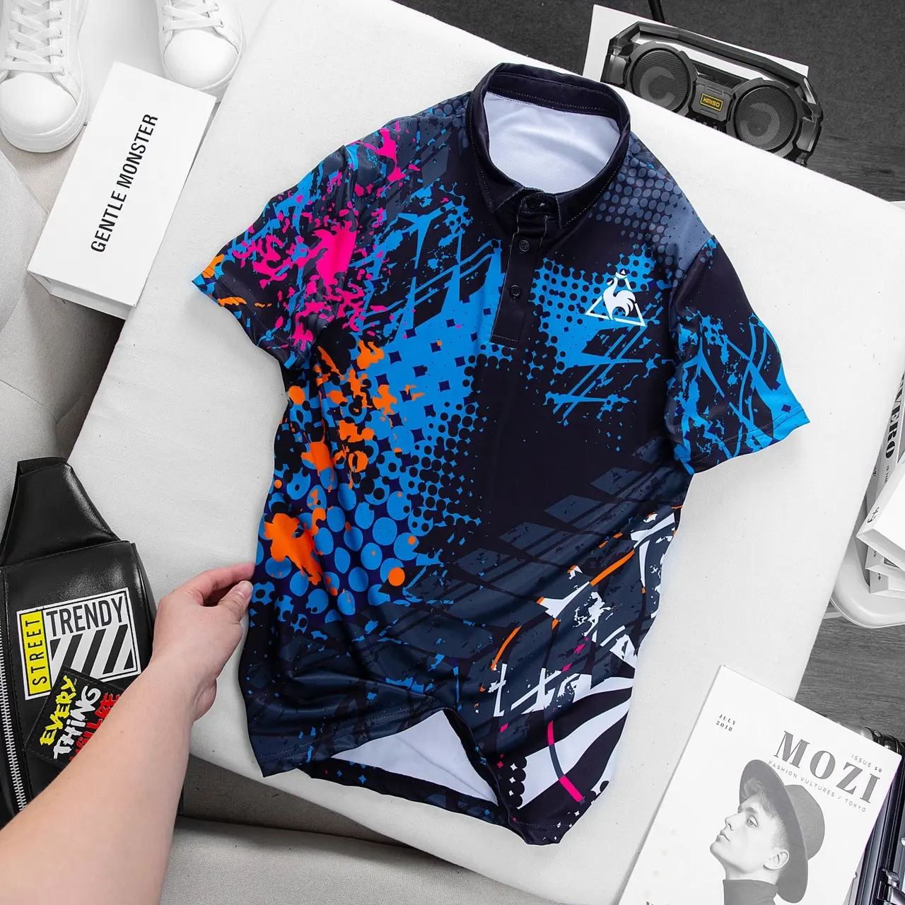 Áo POLO thể thao nam G23H in 3D sắc nét sz ( 50 -110kg ) new 2024 Menswear