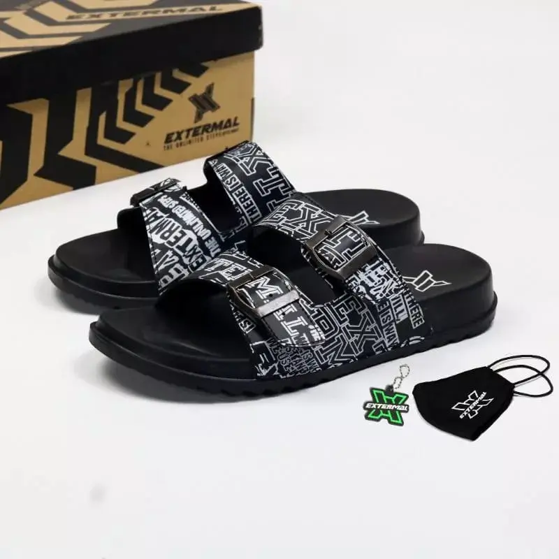 EXTERMAL - Oswald - Sandal Casual Pria | Sendal Selop Slip On Slide Kekinian