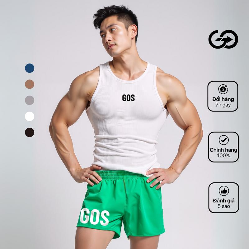 (LẤY LÊN 1 SIZE - Siêu ôm) Áo ba lỗ thể thao GOS BodyRib E2 0