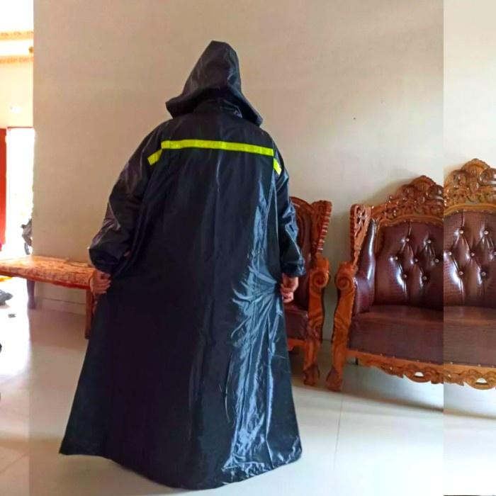 Jas Hujan Gamis Wanita atau Pria Ukuran Besar - navy 2