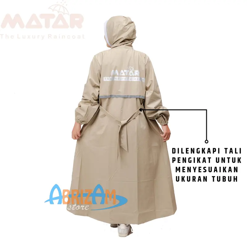 Jas Hujan Gamis Wanita Muslimah/ Jas Hujan Wanita By MATAR Dewasa Syari PVC Rust-Proof Raincoats outfit outdoor 5