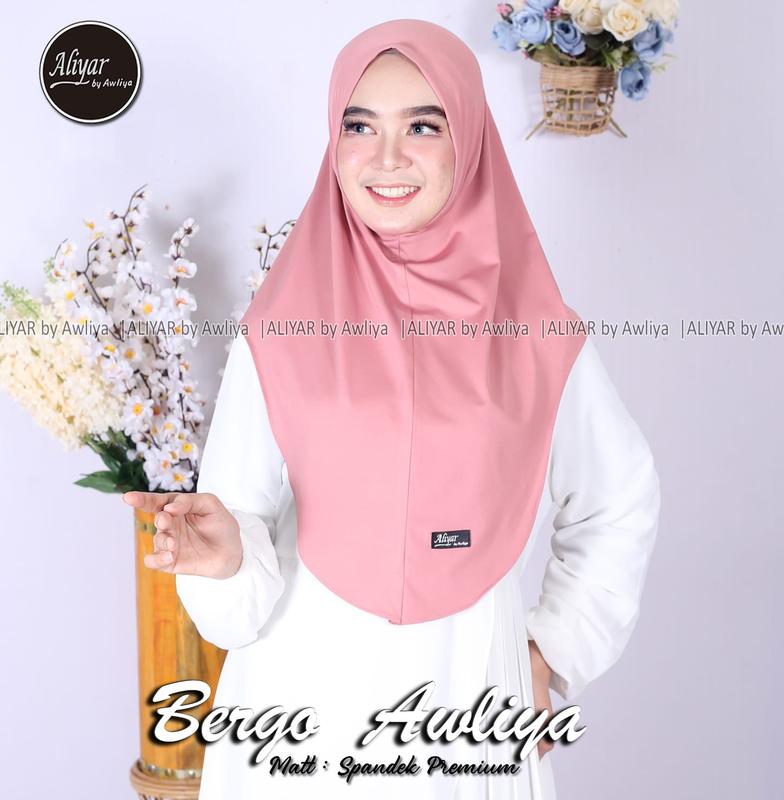 HIJAB BERGO AWLIYA SIZE M SPANDEK PREMIUM ORIGINAL ALIYAR BY AWLIYA 4