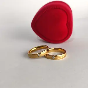 Cincin Couple Titanium Anti Karat Dan Tidak Luntur Gratis Kotak