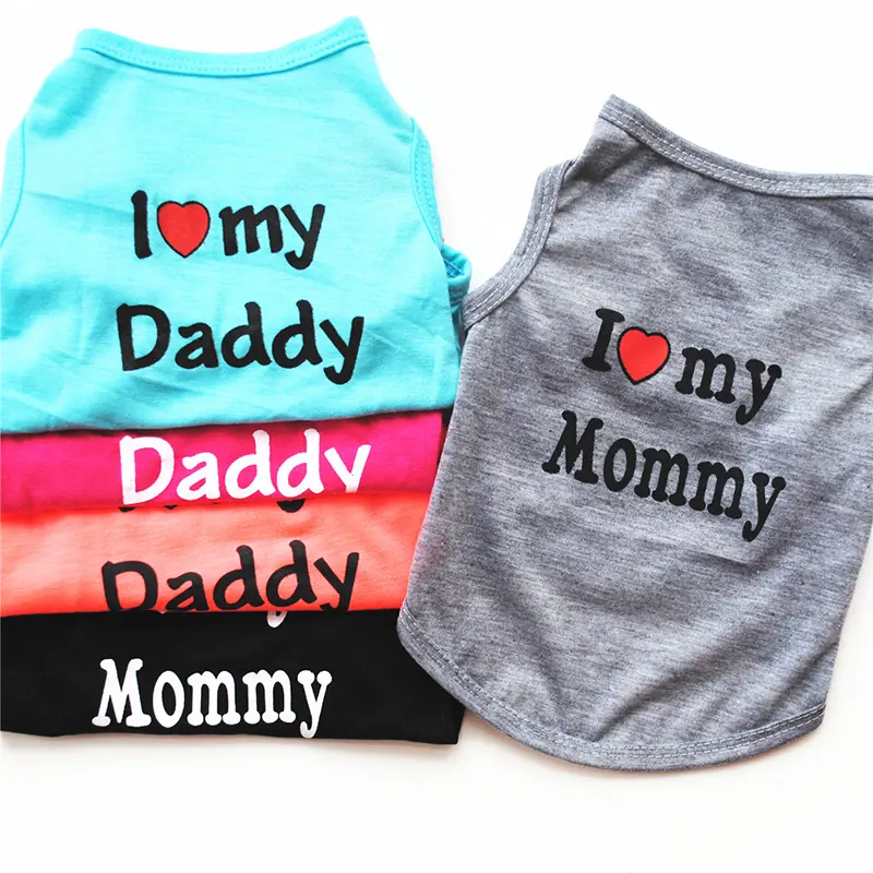 Breathable Cotton Dog Vest Unisex Puppy Cat T-Shirt Sleeveless Clothing Summer Dogs Clothes For Small Dogs Chihuahua Yorkies