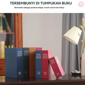 Mini Safe Book - Kotak Buku Novel dengan Kunci Kombinasi, Penyimpanan Tersembunyi, Ukuran S