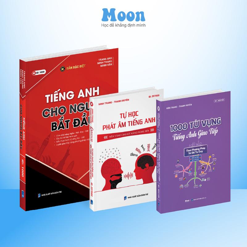  Combo sách giao tiếp tiếng anh cho người mất gốc Moonbook 