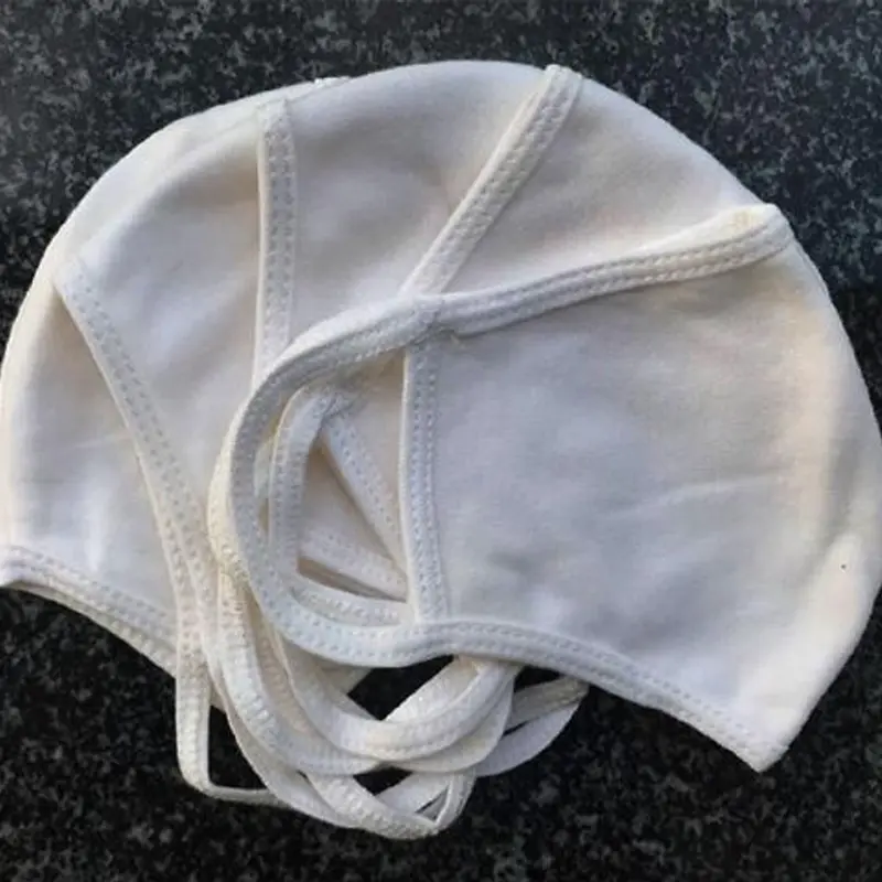 Sét 10 cái Khẩu trang vải màu trắng cotton 2 lớp, mềm mịn thoáng mát,thấm hút mồ hôi Phụ Kiện Accessories Women Che Mặt 1