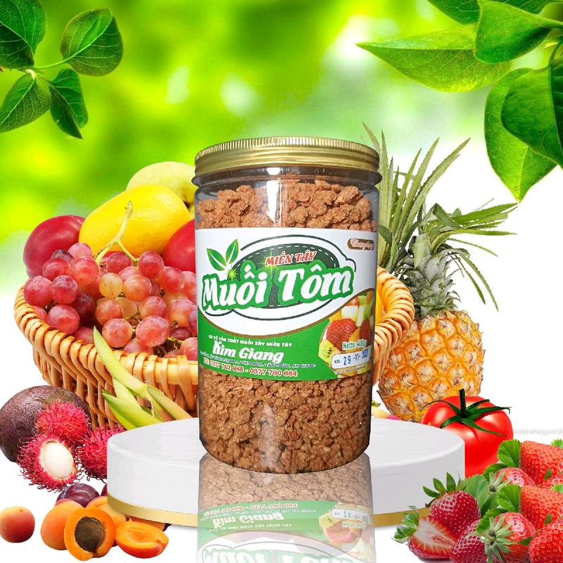MUỐI TÔM MIỀN TÂY KIM GIANG 450G TỊNH 400