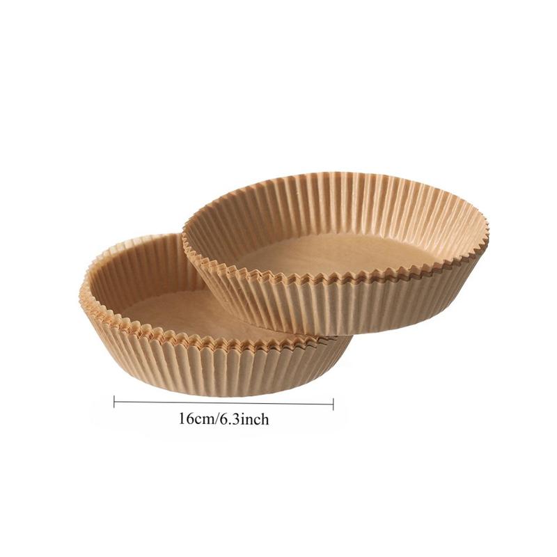 Disposable Air Fryer Liner (100pcs), Disposable Paper Liner for Baking Roasting Microwave, Baking Utensils for Home Kitchen 1