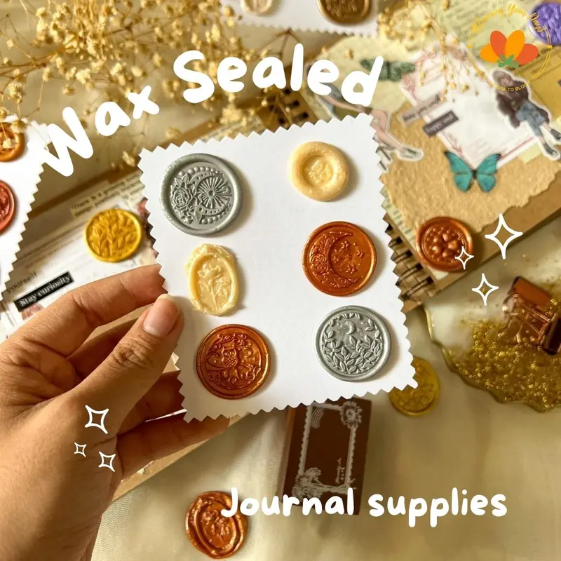 bloomingyourdays wax sealed lilin wax seal journal scrapbook jurnal deco buku cat 0