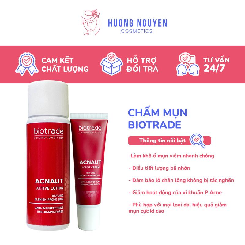 Kem Chấm Mụn Biotrade Acnaut Active Cream/ Lotion Giảm Mụn Biotrade 15ml Chăm Sóc Da Skincare