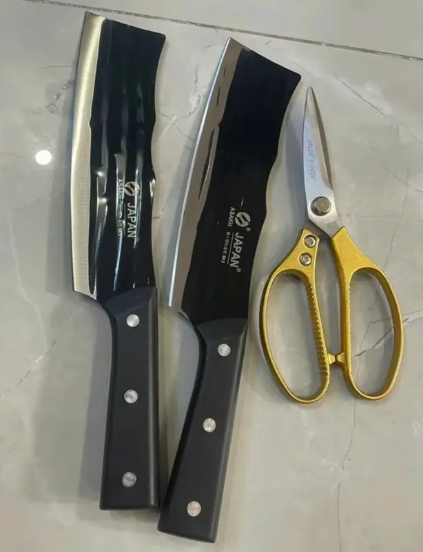 [KTTLK]COMBO 2 DAO JAPAN THÉP KHÔNG GỈ + 1 KÉO NHẬT SK5 0