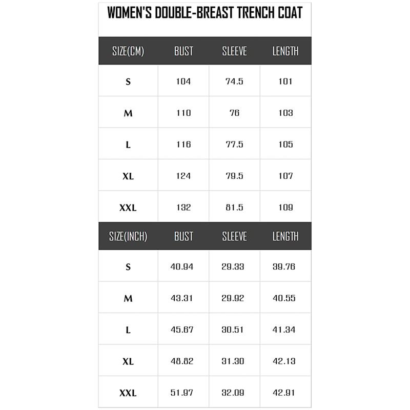 Product Introduction of Women´s Double Breasted Long Trench Coat, Classic Lapel Long Sleeve Windproof Overcoat with Belt Womenswear Army 0