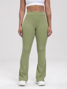 Women's Summer Scrunch Sports Flare Leg Leggings, Flare Pants for Women, High Stretch Seamless Yoga Legging, Gym Leggings, Summer Outfits 2024, Ladies Sportswear Bottoms for Gym Fitness