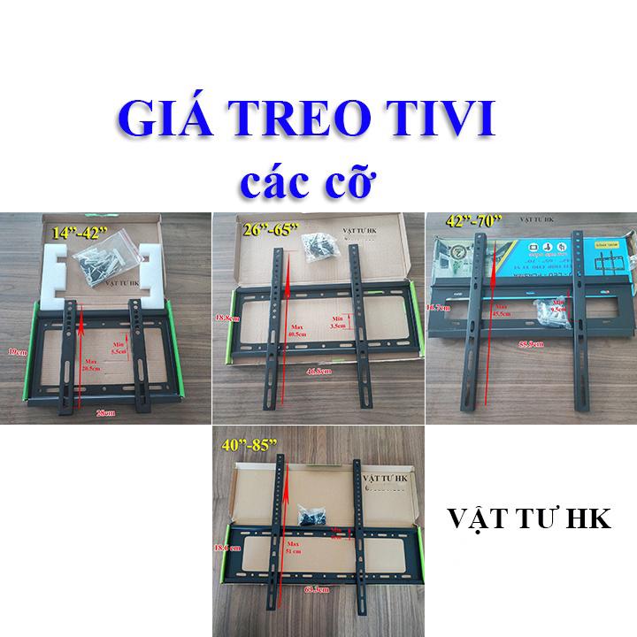 Khung kệ đỡ TV treo tường - Giá treo tivi đa năng 14-42 inch + 26-65 inch + 42-70 inch + 40-85 inch đầy đủ vít nở