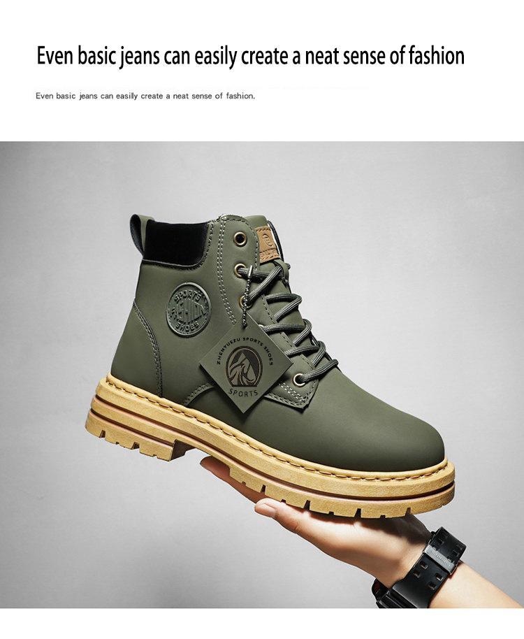 Product Introduction of 2025 Sepatu Import Boots Martin Tahan Aus Dan Tahan Air High  Bots Pria Vintage Keren Jungle Boat 40
