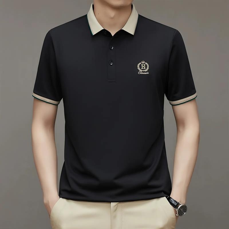 Áo thun polo nam BASIC CALASSIC Cộc Tay Vải Mắt Chim Có Cổ 12 Màu Thoáng Khí Kháng Tia UV Kiểu Dáng Thể Thao - Menswear Top có cổ Shirt Ngắn Tay hàn quốc thường