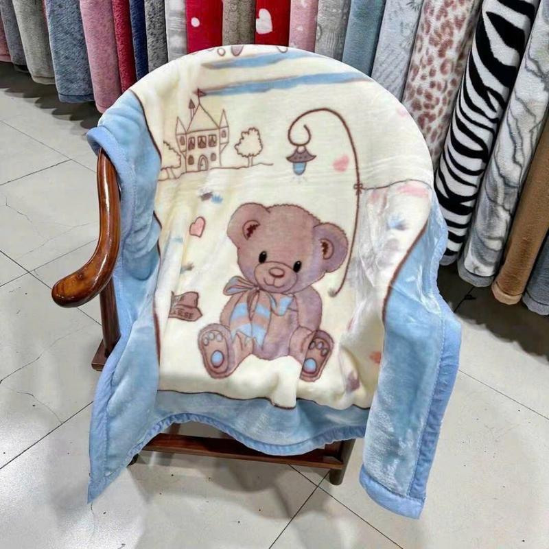 Chăn cho bé đi học Mẹ Chũn chất siêu tuyết 2 lớp, hình ngộ nghĩnh mềm mịn mướt không bay lông , rất an toàn cho bé KT 1m x 1m4-Link 2