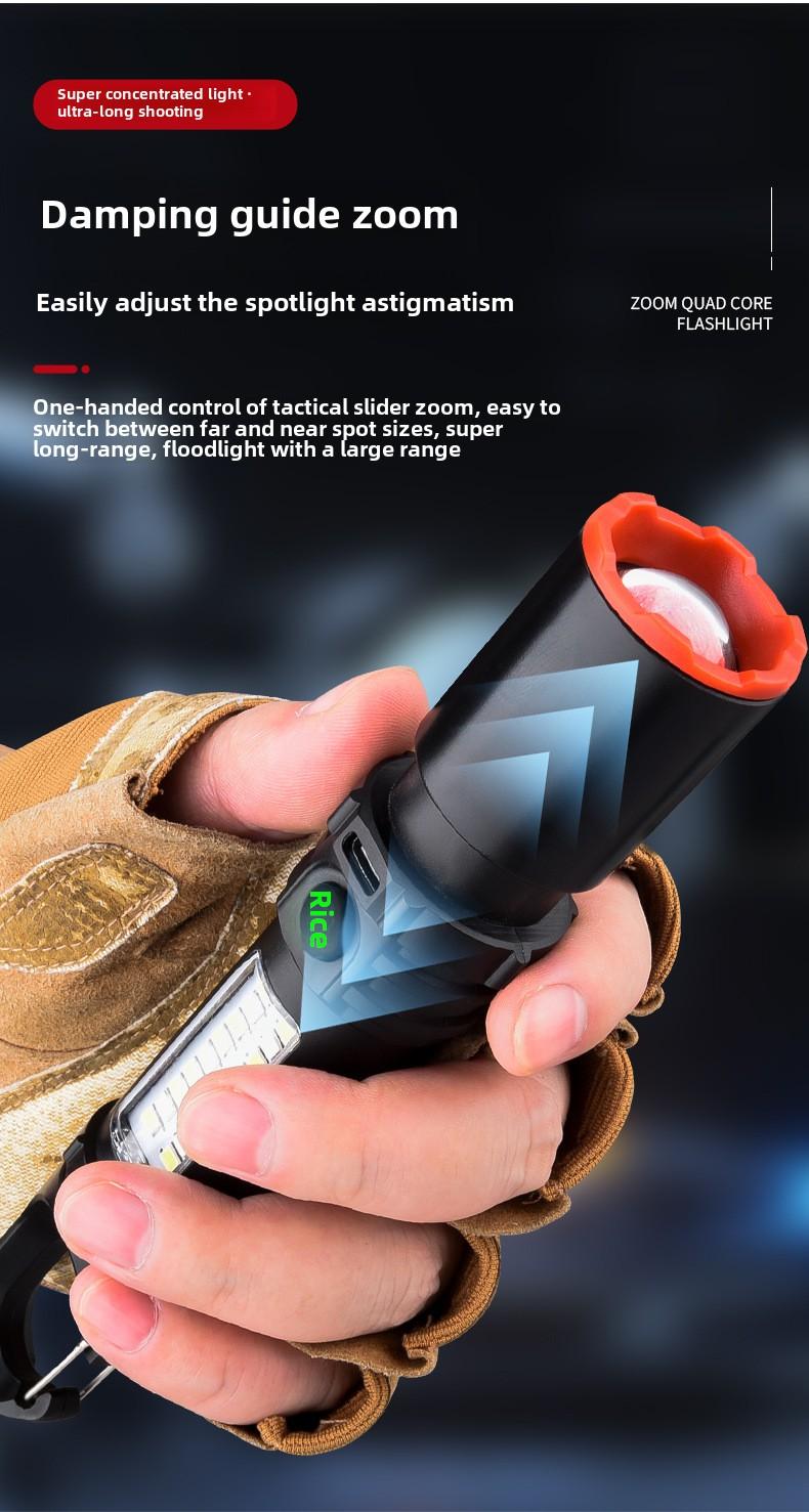 Product Introduction of Multifunctional strong light flashlight portable charging long endurance explosion bright flashlight strong light ultra bright outdoor long endurance 5
