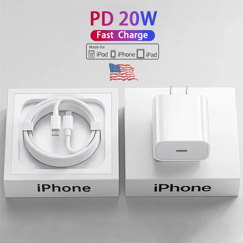 For Apple Original USB Type C Charger For iPhone 13 12 11 14 Pro Max Mini XR X XS 8 Plus iPad Air Charger PD Fast Charging Cable