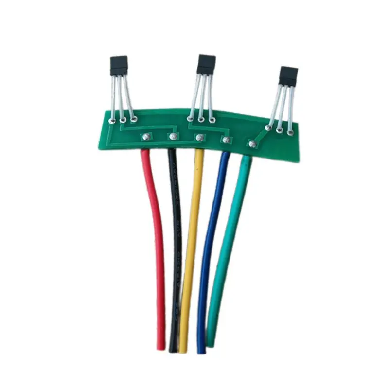 Bảng mạch cảm biến hội trường, Công cụ động cơ xe đạp Điện Cảm biến hiệu ứng hội trường tự làm, Dễ sử dụng với Cáp bảng, 120 độ, Thích hợp cho xe đạp 5