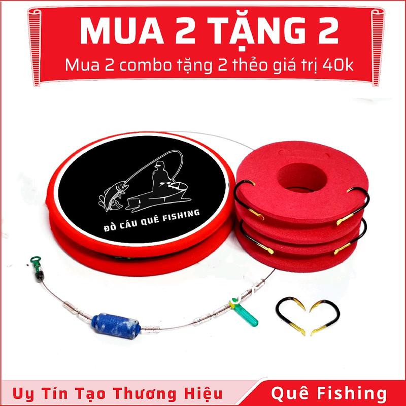 Bazan Nylon • 1 Trục 2 thẻo buộc sẵn câu cá cũng chép rô phi trôi trắm • Trục thẻo Bazan tải lớn mềm ít xoăn • Made in Việt Nam • Quê Fishing đi câu
