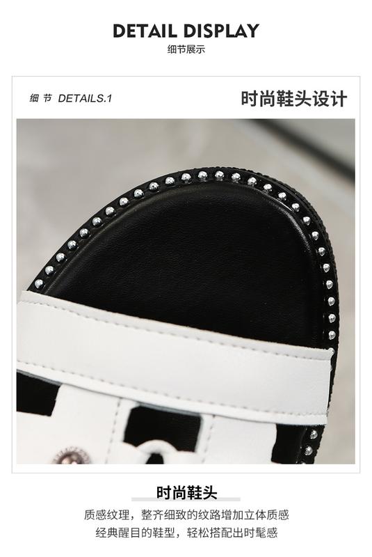 Product Introduction of Bốt Sandal Cao Cấp Hàng Mới Về Mùa Hè 2024, Dành Cho Nữ, Ngoại Cỡ Phổ Biến, Đinh Tán La Mã, Khoét Lỗ Sau, Khóa Kéo Sau, Bốt Sandal Đế Bằng, Quốc Tế Thương Shoes Boot GiàY 16