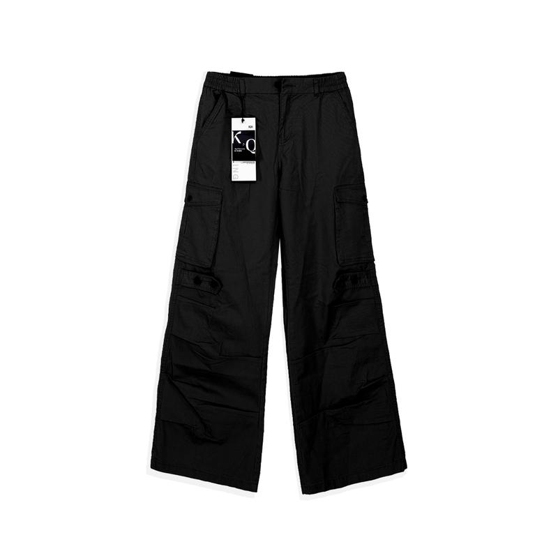 Quần cargo nam túi hộp ống rộng KQSTYLING vải kaki 100% cotton cargo pants form rộng WIDE - ĐEN 5