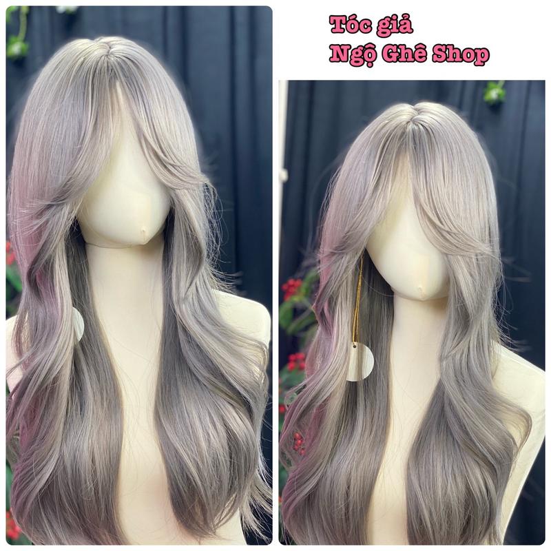 Tóc giả nguyên đầu 2 mái , tặng dưỡng và lưới.