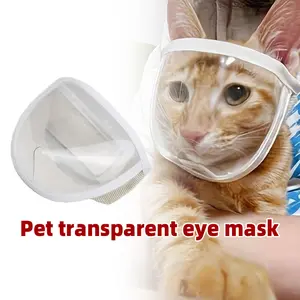 1pc penutup kepala kucing grooming Pembersih kecantikan, bernapas dan memperluas penglihatan Masker wajah hewan peliharaan