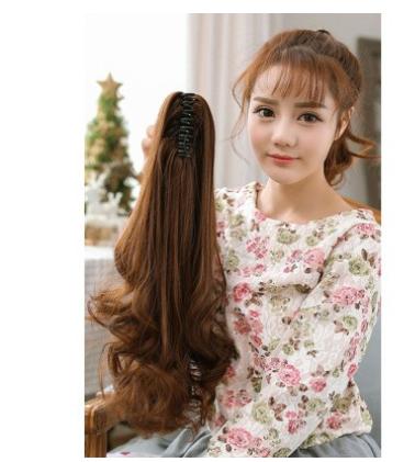 Rambut Palsu Hairclip/Hair Clip Panjang Bergelombang black ponytail Hairclip 1
