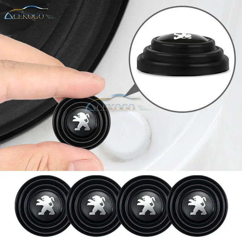 ACEKOGO 8Pcs Peugeot Silicone Car Shock Absorber Cushion Gasket Anti-collision Buffer Modified Silent Sticker for 008 5008 Traveller 107 206 207 208 306 307 301 407 2008 3008 4008