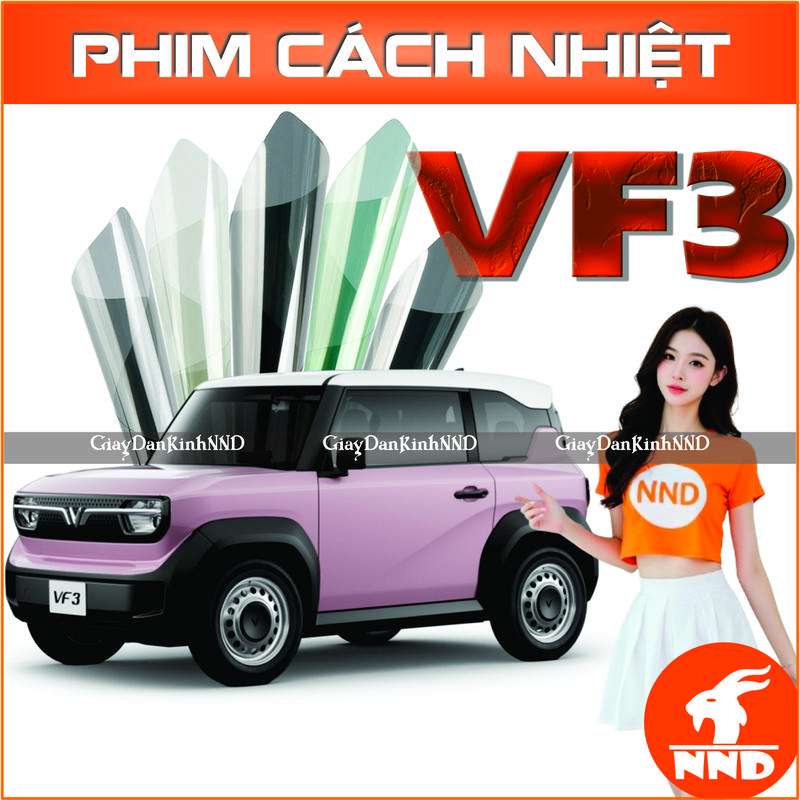 Phim cách nhiệt Xe Ô Tô Vinfast VF3 - Đã Cắt Sẵn Theo Kích Thước Đủ Dán Full Xe