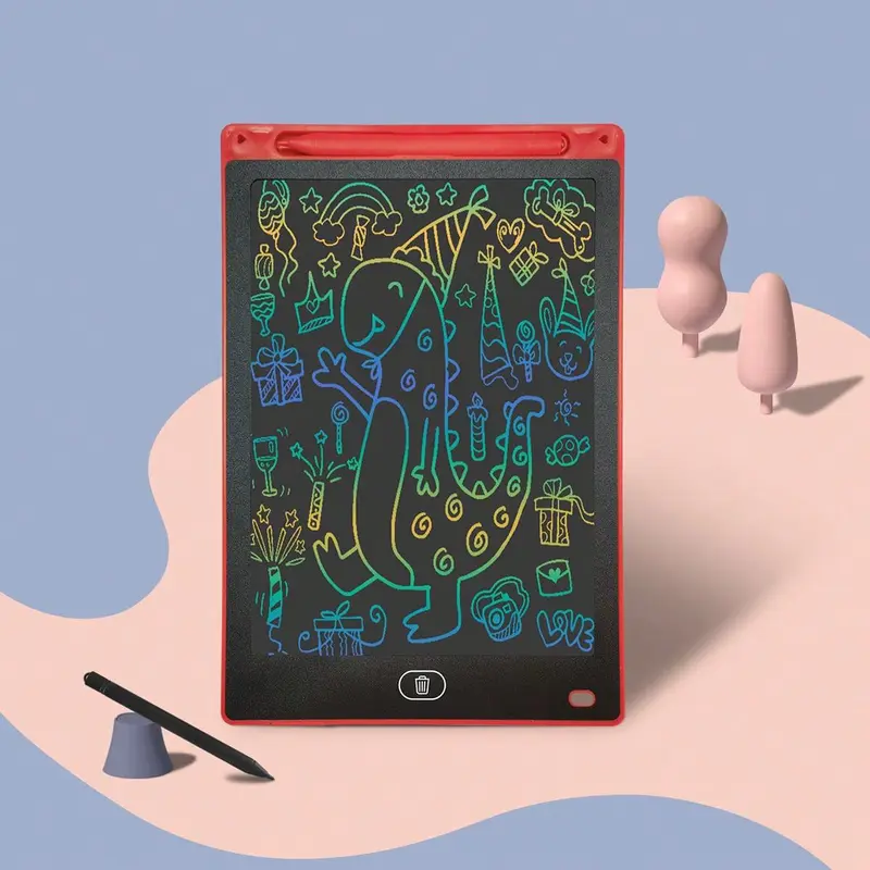 12 inch LCD Message Writing Tablet, 1 Piece Colorful Doodle Board Drawing Pad, Erasable Reusable Drawing Tablet for Toddlers Gift, Educational Learning Tablet Toy, Baby Toys, Education Devices, Fun Toys for 13 Year Olds to Feel Good, Teenage Boy Gift 2