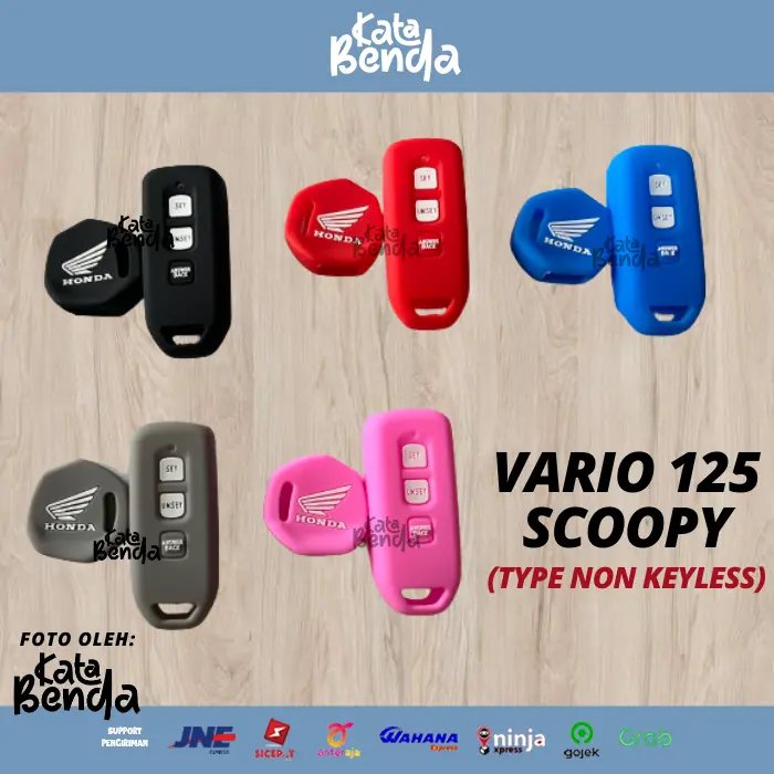Cover Kunci + Alarm Scoopy/Vario 125 New Silicone Remote Sarung 2023 Remot Karet 2022/2024 Stylish Prestige